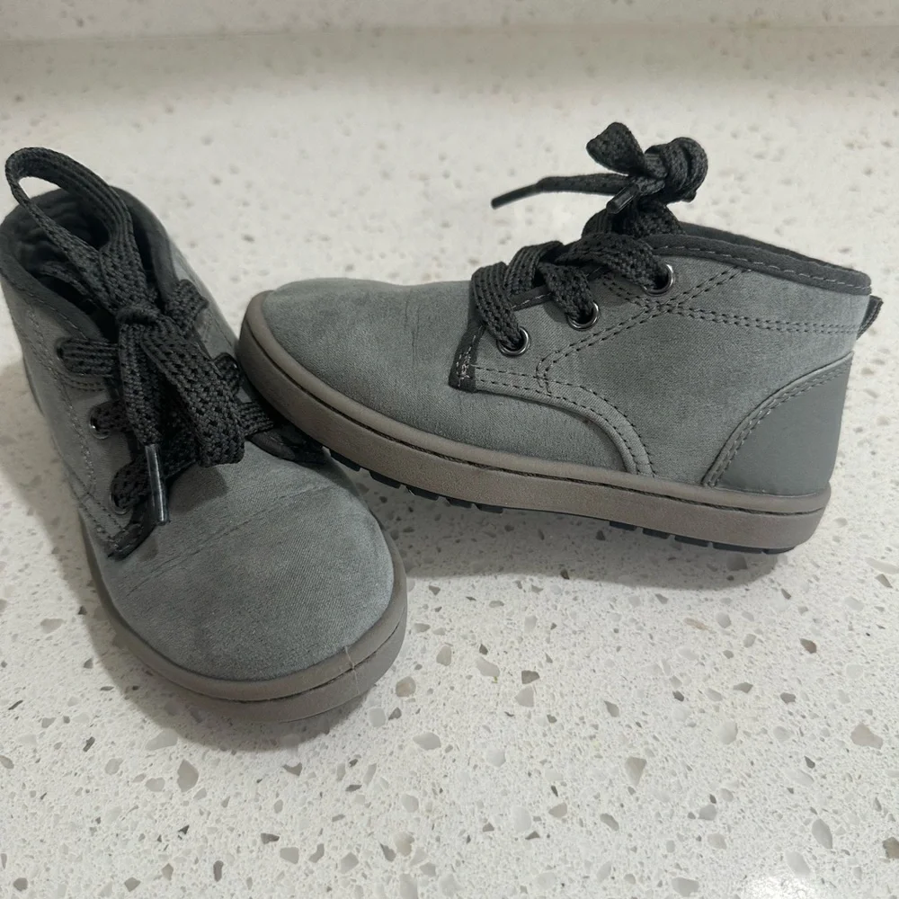 Carter's Kids Gray Boots with Black Laces